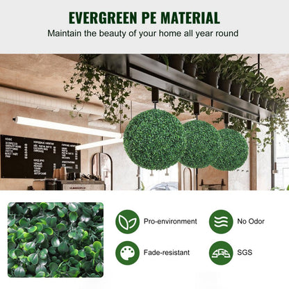 MLQ-20 - 20” Ball-Shape Faux Boxwood Topiary Trees for Elegant Decor