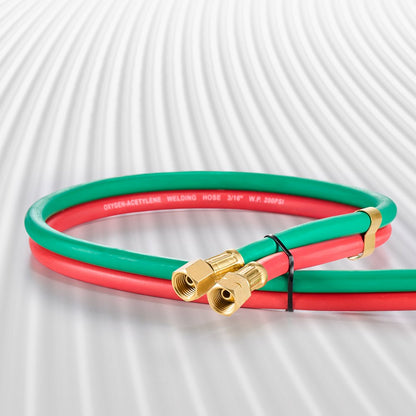 RTW1425A - 25FT Twin Hose for Oxygen & Acetylene, 300PSI Durable Rubber