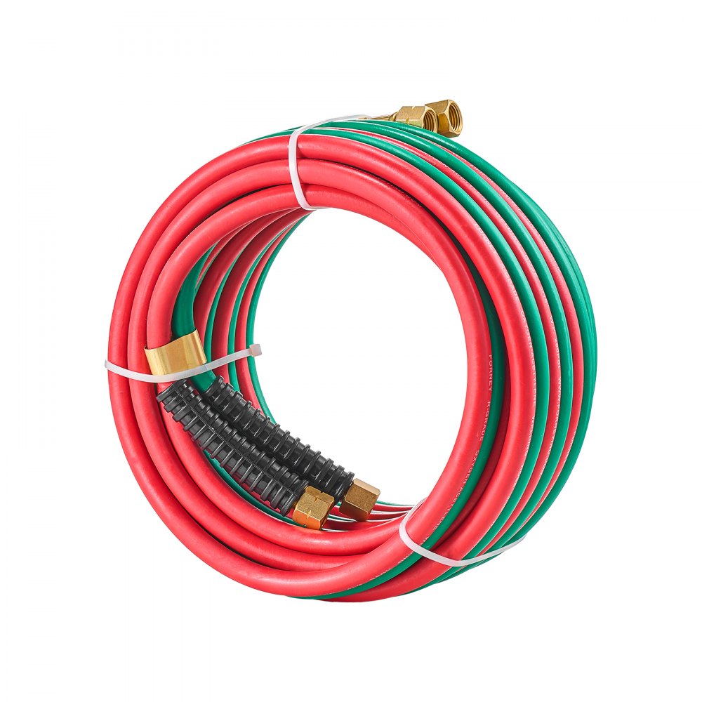 RTW1425A - 25FT Twin Hose for Oxygen & Acetylene, 300PSI Durable Rubber