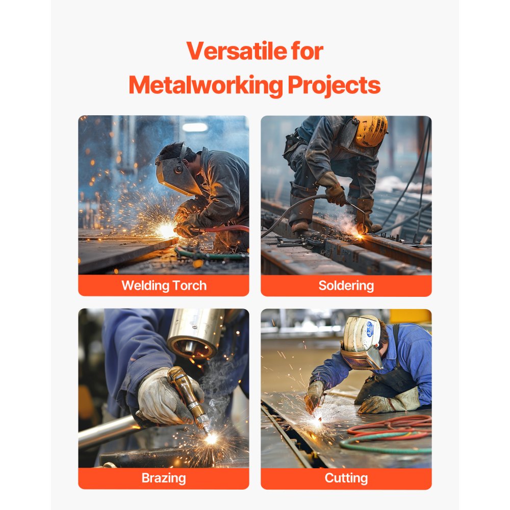 RTW1450A - Durable 50FT Oxygen Acetylene Hose, 1/4-inch, 300 PSI Rated