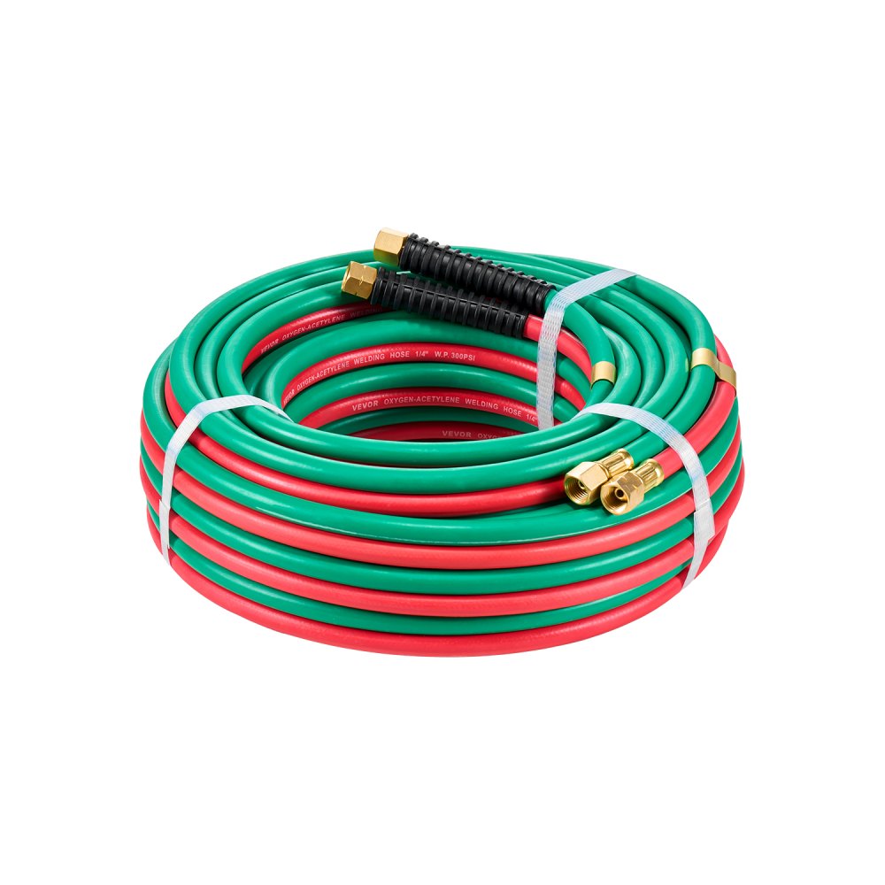 RTW1450A - Durable 50FT Oxygen Acetylene Hose, 1/4-inch, 300 PSI Rated