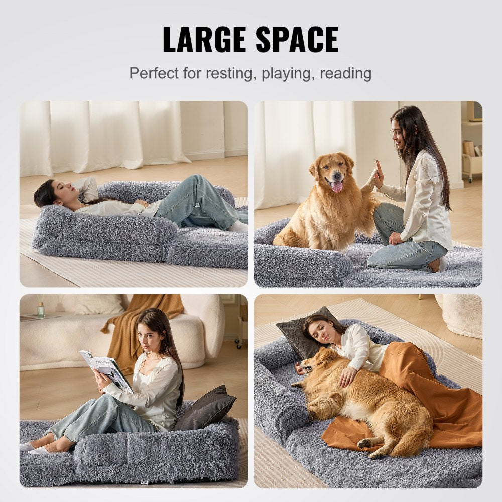 HS-001 - Large Washable Dog Bed in Soft PV Velvet