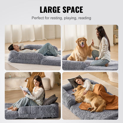 HS-001 - Large Washable Dog Bed in Soft PV Velvet