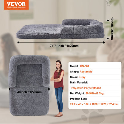 HS-001 - Large Washable Dog Bed in Soft PV Velvet