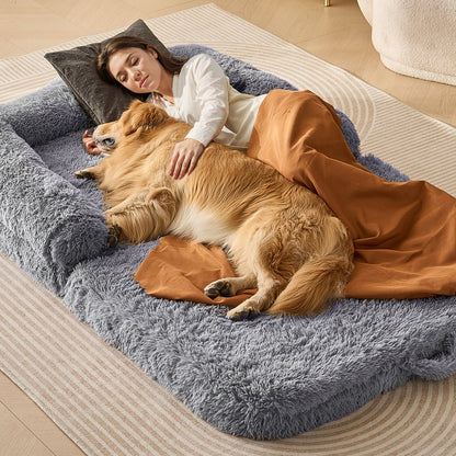HS-001 - Large Washable Dog Bed in Soft PV Velvet