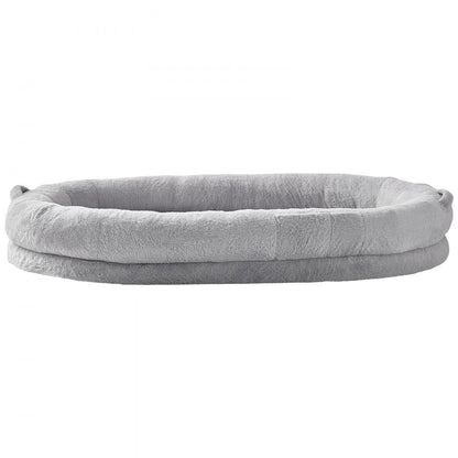 HS-002 - Cozy 72x48in Faux Fur Human Dog Bed with Washable Cover