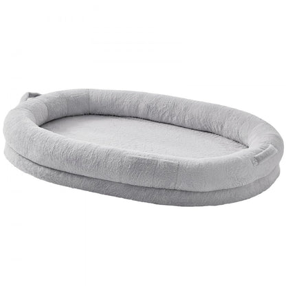 HS-002 - Cozy 72x48in Faux Fur Human Dog Bed with Washable Cover