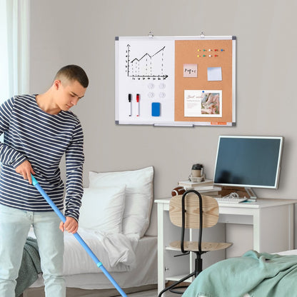 A015-1824CW - 24"x18" VEVOR Whiteboard & Cork Board Combo for Organization