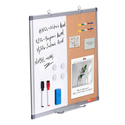 A015-1824CW - 24"x18" VEVOR Whiteboard & Cork Board Combo for Organization