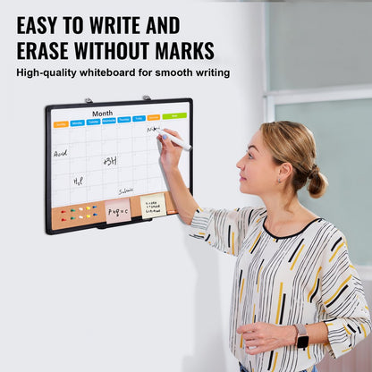 A210-1824CPW - 24" x 18" Multi-Function Cork Board with Calendar and Whiteboard