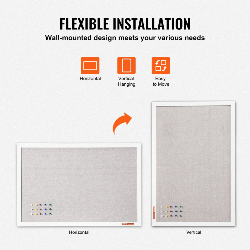 CCB-2436 - 36"x24" White Cork Board with Durable Fiberboard Core