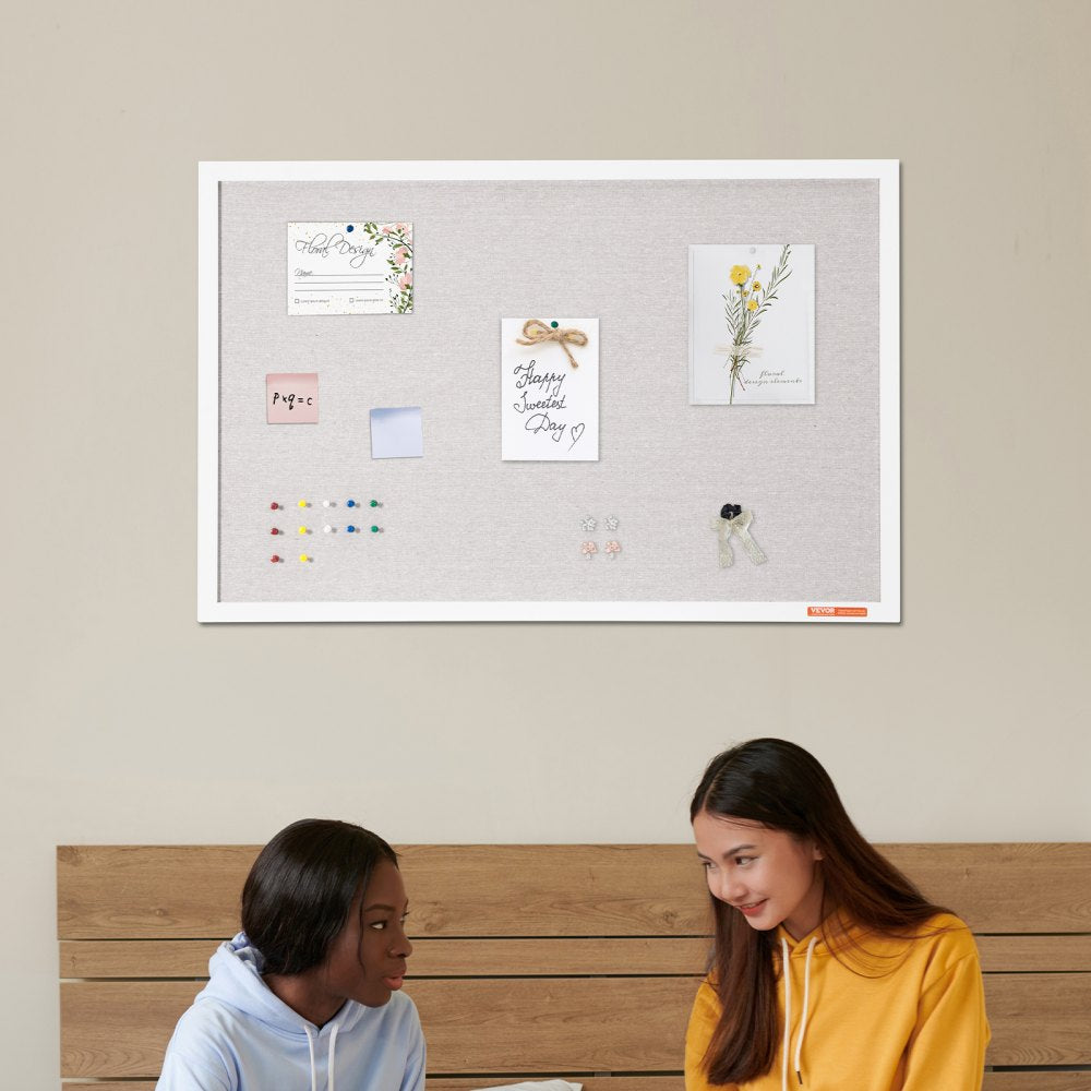 CCB-2436 - 36"x24" White Cork Board with Durable Fiberboard Core