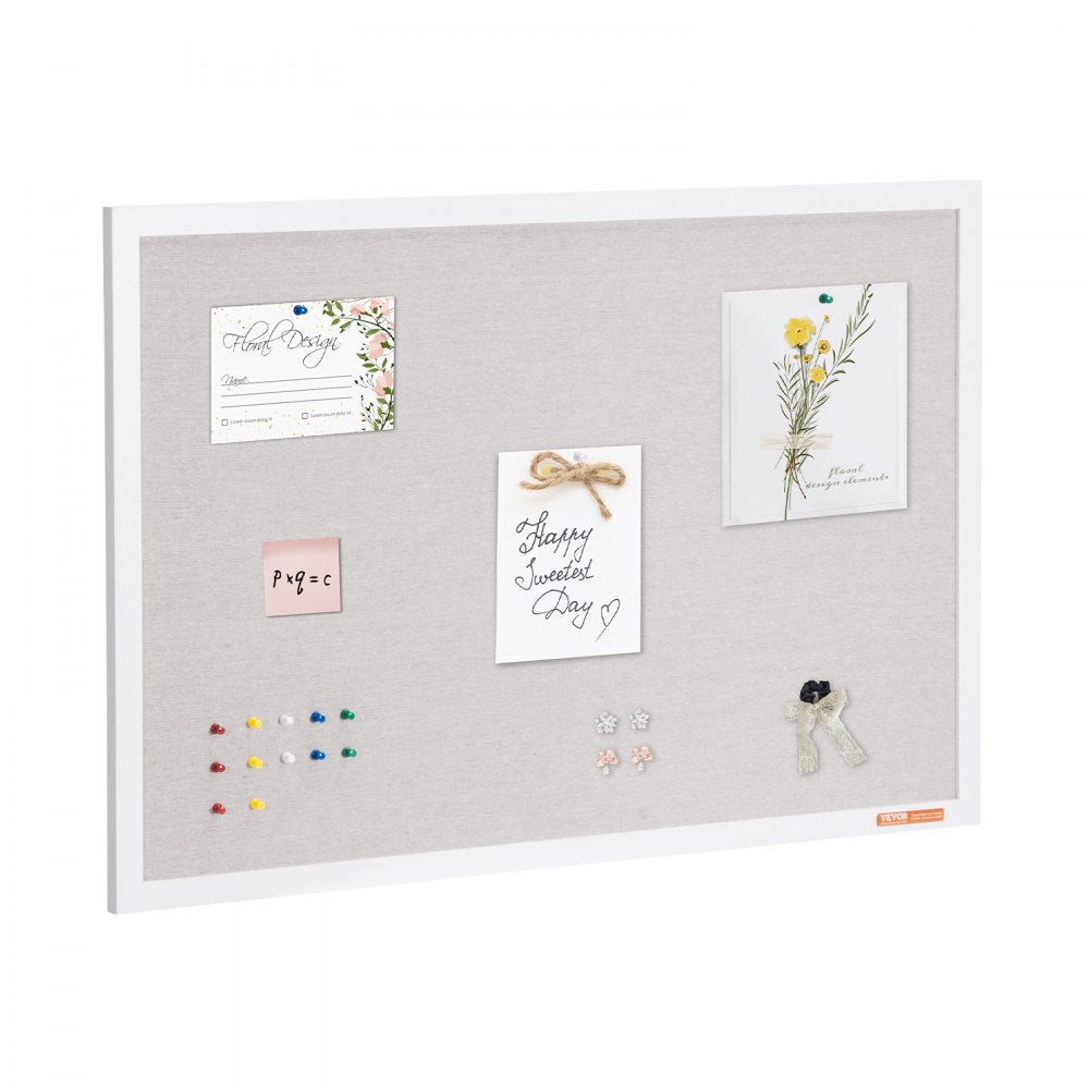 CCB-2436 - 36"x24" White Cork Board with Durable Fiberboard Core
