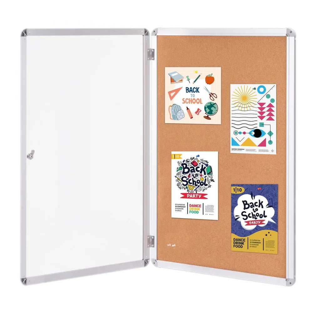 CCB-2436 - 36"x24" Lockable Aluminum Framed Cork Board