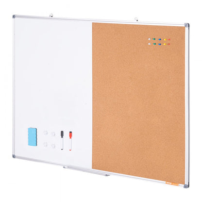 A01-4836CW - 48x36" Whiteboard Cork Combo with Marker Tray