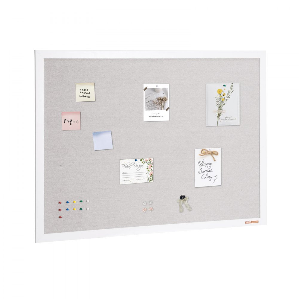 MPL-4836 - 48"x36" White Cork Board with Scratch-Resistant Corners