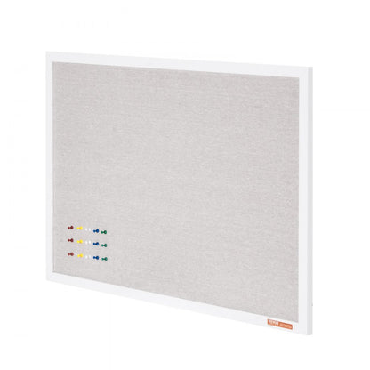 MPL-4836 - 48"x36" White Cork Board with Scratch-Resistant Corners