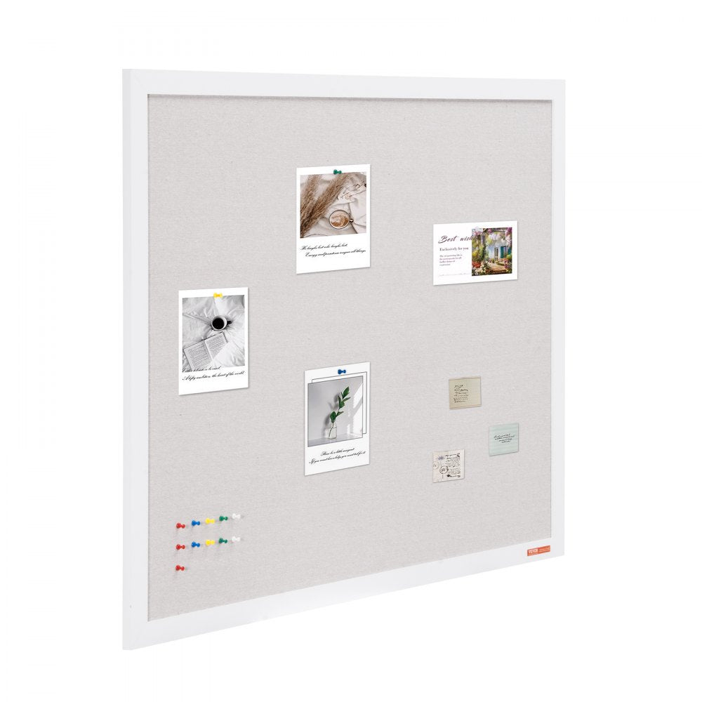 MPL-4836 - 48"x36" White Cork Board with Scratch-Resistant Corners