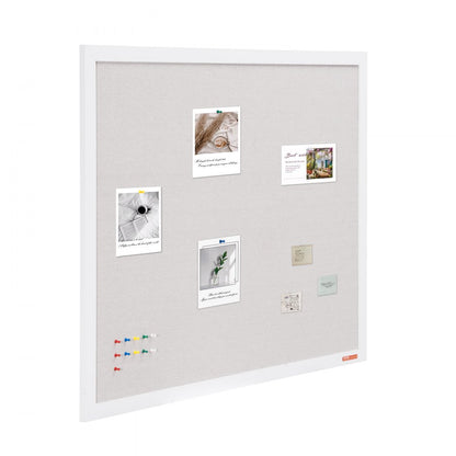 MPL-4836 - 48"x36" White Cork Board with Scratch-Resistant Corners