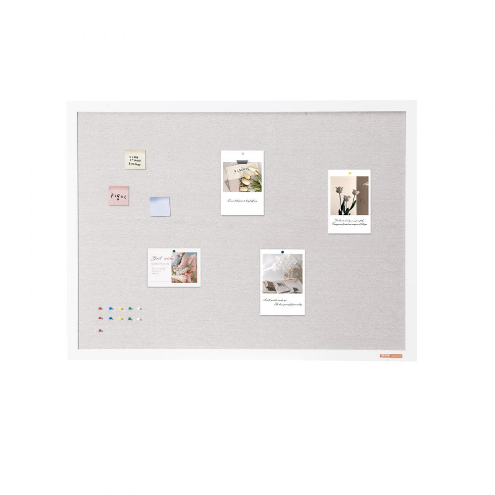 MPL-4836 - 48"x36" White Cork Board with Scratch-Resistant Corners
