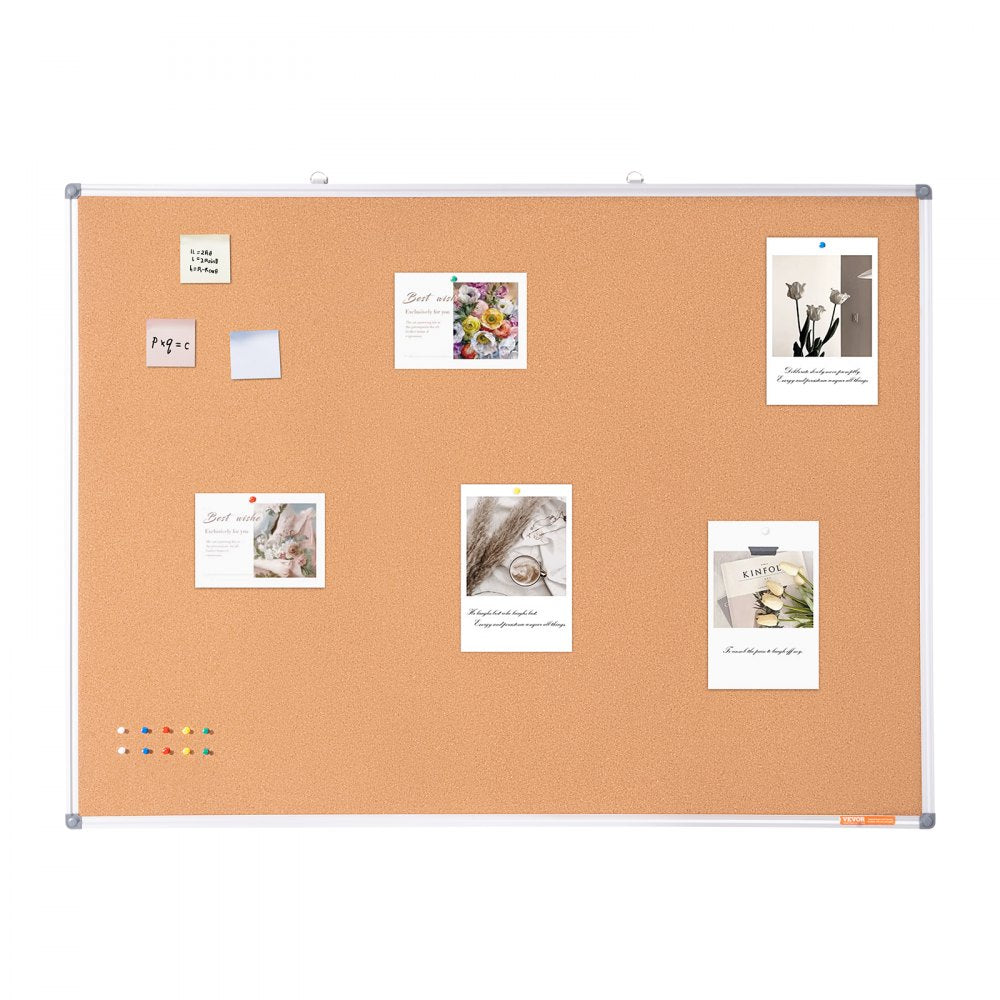 A01C-4836 - 48"x36" Durable Cork Board for Home & Office Use