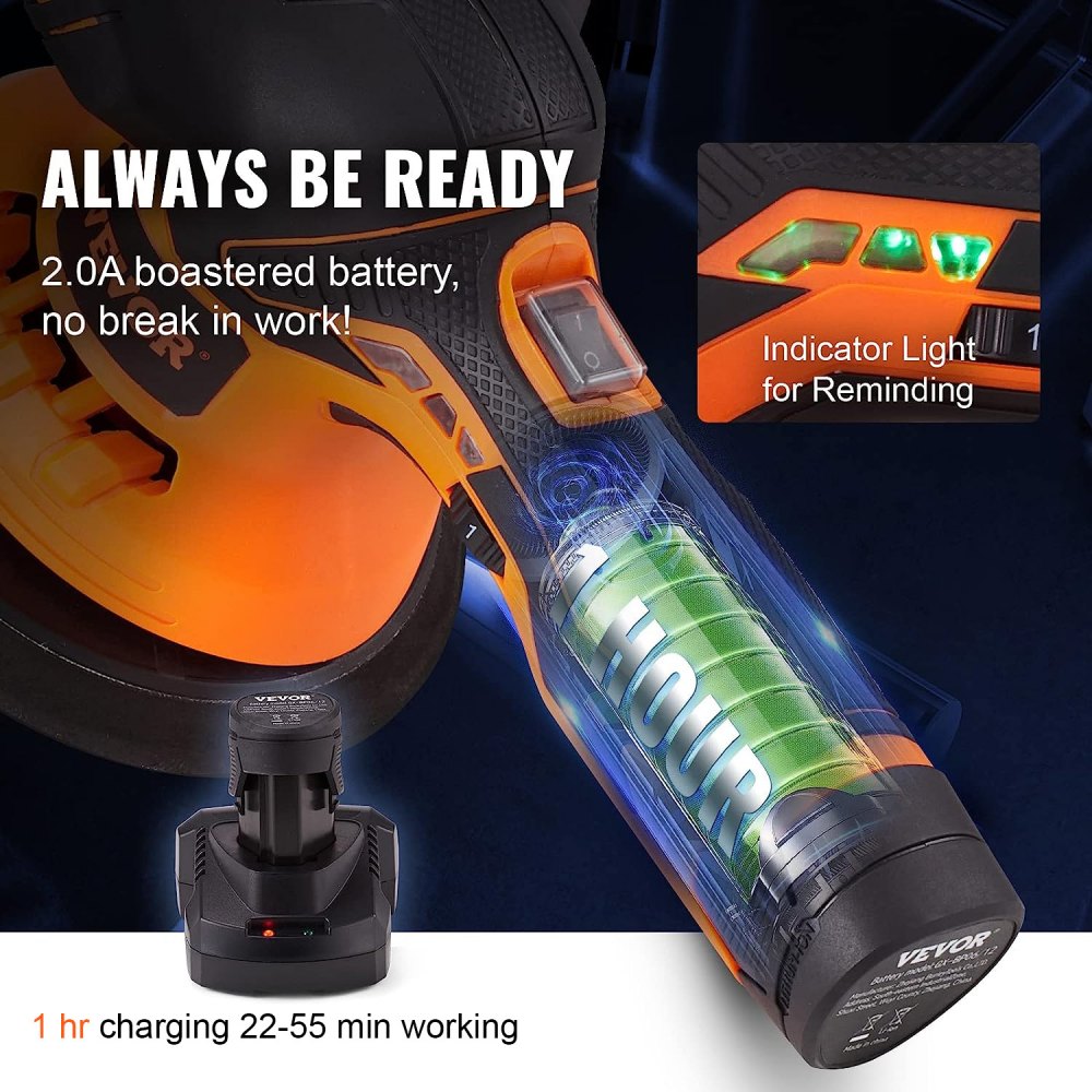 010299859709 - Cordless 6" Dual Action Car Polisher with Speed Control