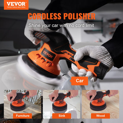 010299859709 - Cordless 6" Dual Action Car Polisher with Speed Control