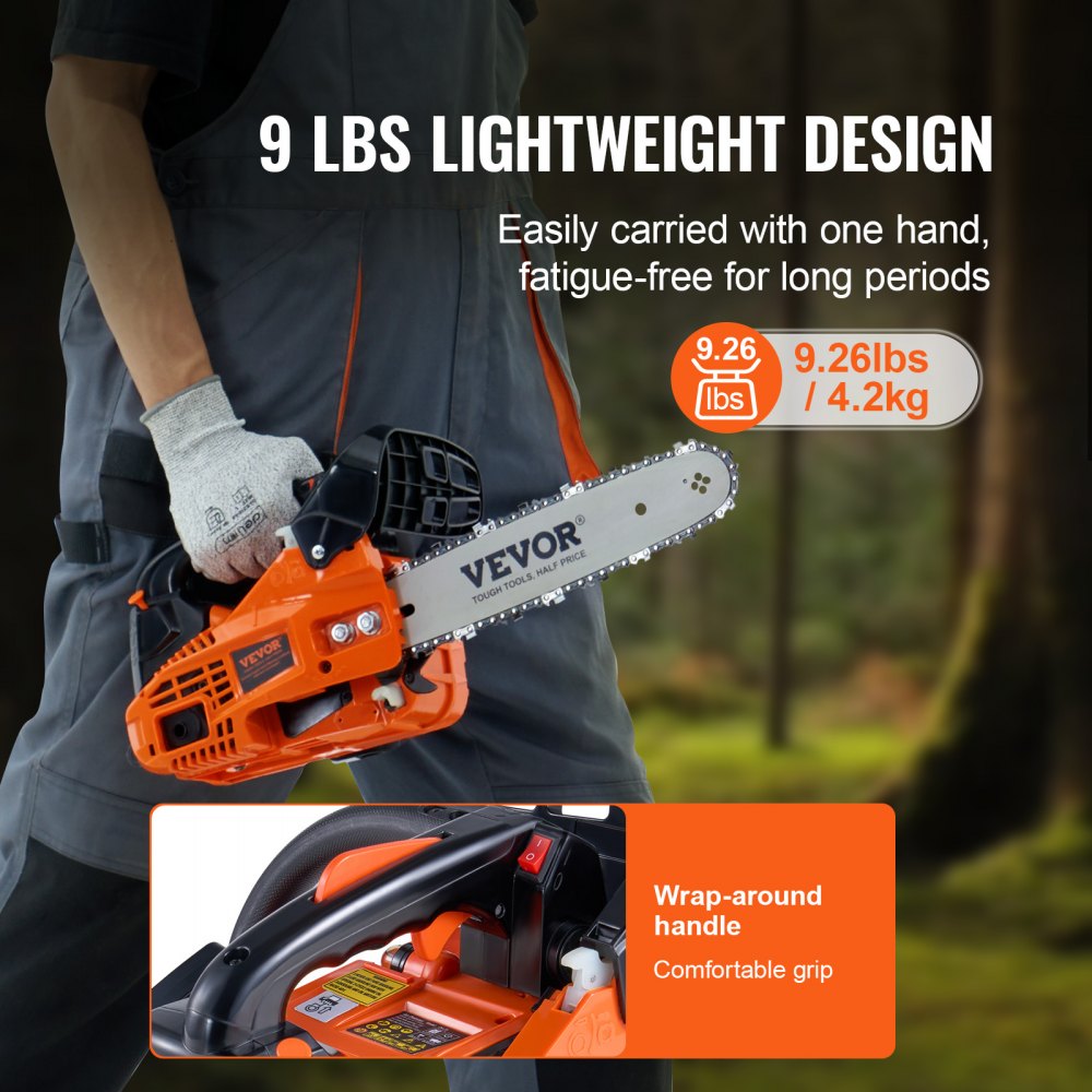 CN-25 - 25.4CC Gas Chainsaw with Easy-Start and Tool-Free Tension Adjustment