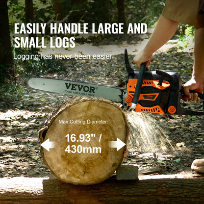 CN-52G - Easy-Start 18" Gas Chainsaw for Efficient Wood Cutting