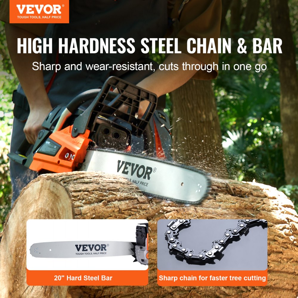 CN-58G - Easy-Start Gas Chainsaw with Tool-Free Chain Tension Adjustment