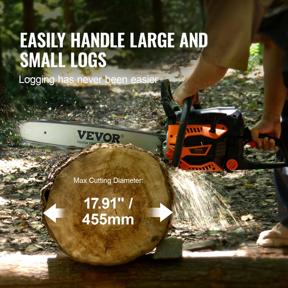 CN-58G - Easy-Start Gas Chainsaw with Tool-Free Chain Tension Adjustment