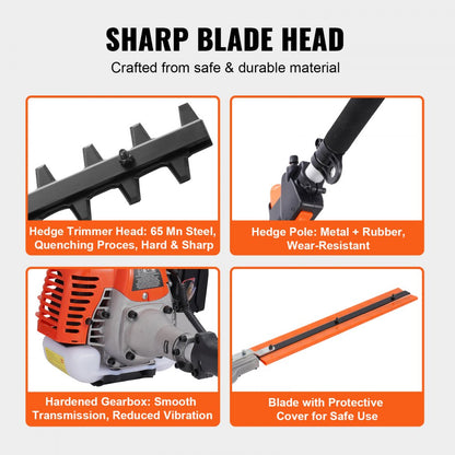 F26-B - 15.7-inch 26CC Gas Hedge Trimmer for Large Projects