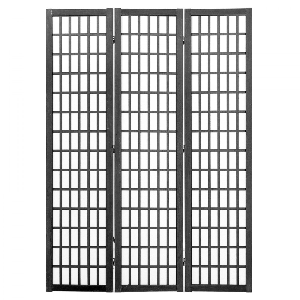 SS-001-3P-BL - Japanese Minimalist 3-Panel Room Divider, 47in Privacy Screen