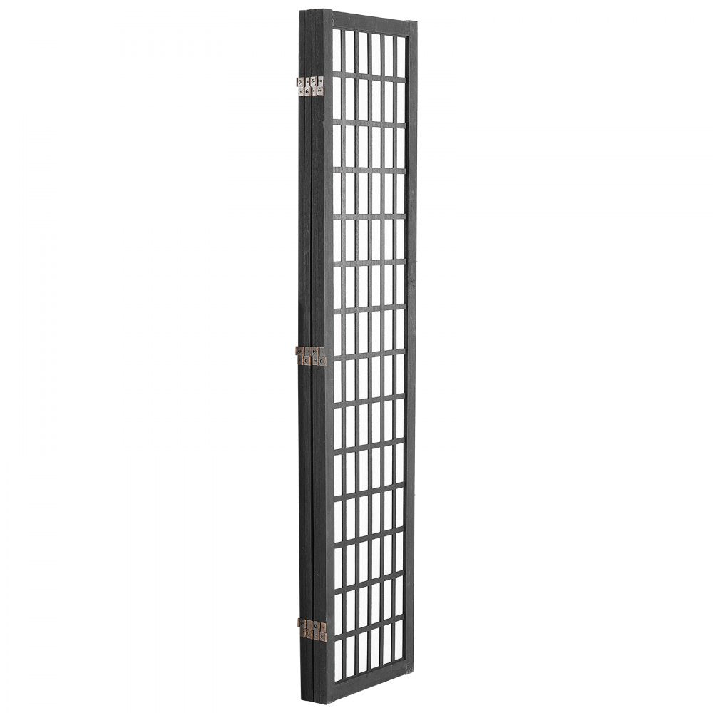 SS-001-4P-BL - 64" Japanese 4-Panel Room Divider with 360° Rotation