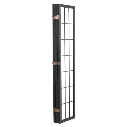 SS-002-6Y-BL - 95in Japanese Style Wood Room Divider with 6 Panels