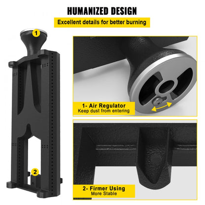 VV-CFXZTTDRSQ2-450MM - 17.7" Cast Iron Grill Burner for Even Cooking