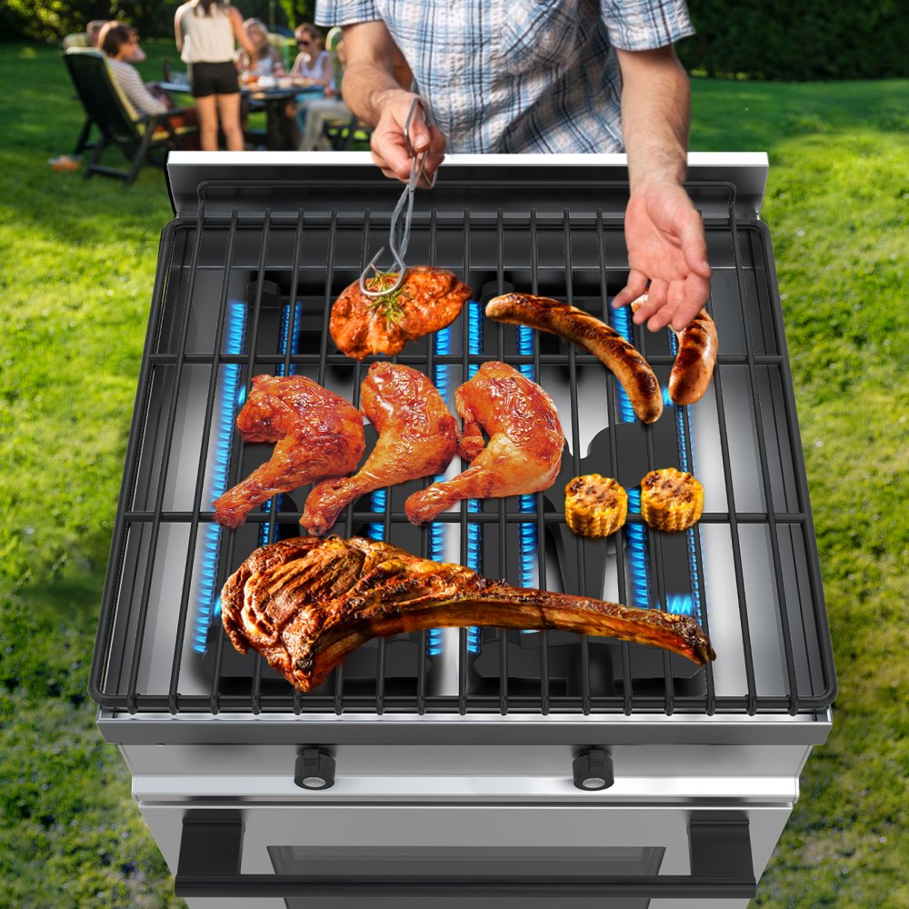 VV-CFXZTTDRSQ2-450MM - 17.7" Cast Iron Grill Burner for Even Cooking