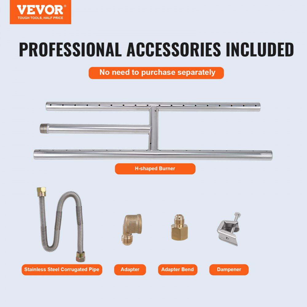 1050269 - 6x18" Stainless Steel Fire Pit Pan for Indoor/Outdoor Use