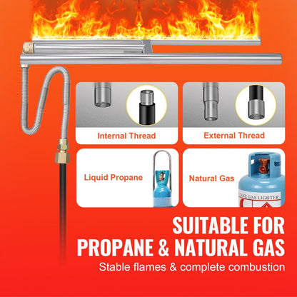 1050269 - 6x18" Stainless Steel Fire Pit Pan for Indoor/Outdoor Use