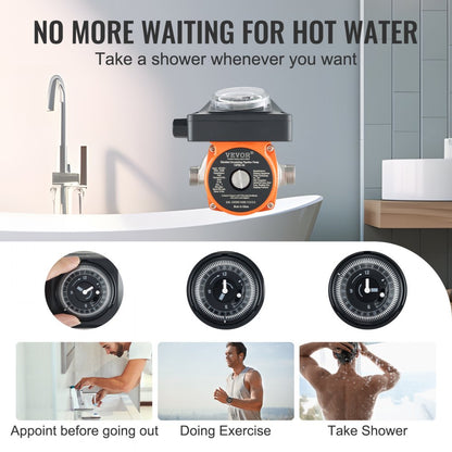 010234946071 - VEVOR Quiet Hot Water Recirculating Pump for Instant Access