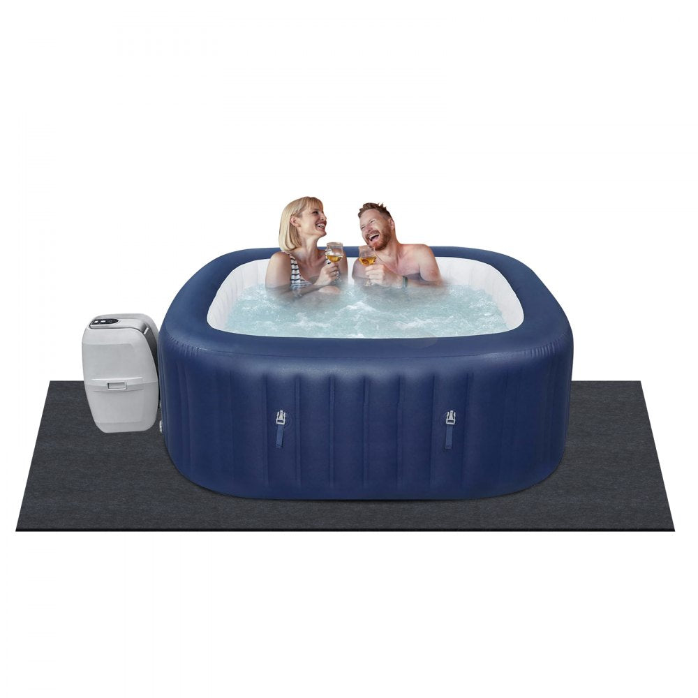 HTM-01 - Durable 74 x 72 Inch Slip-Proof Hot Tub Mat with TPE Backing