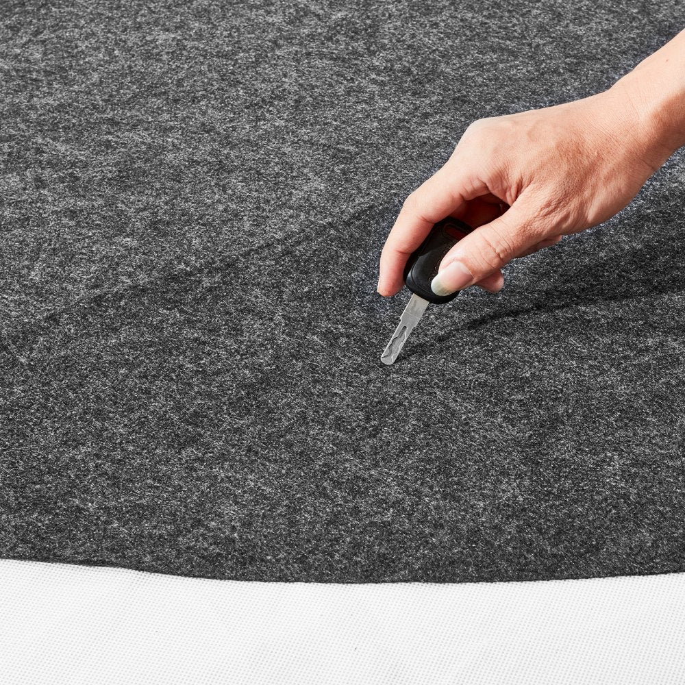 HTM-04 - 80-Inch Round Hot Tub Mat with Slip-Proof TPE Backing