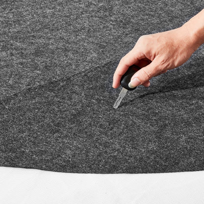 HTM-04 - 80-Inch Round Hot Tub Mat with Slip-Proof TPE Backing