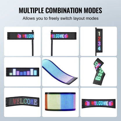 S1664 - 15" x 4" VEVOR Bright Programmable LED Sign for Events