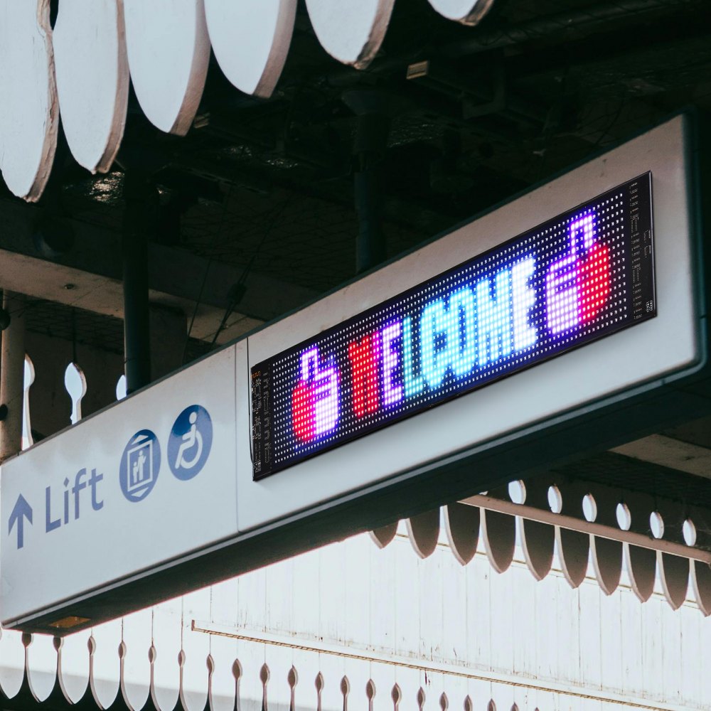 S1664 - 15" x 4" VEVOR Bright Programmable LED Sign for Events