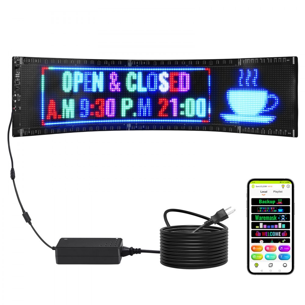 P32160 - Programmable 32.9"x8" Full-Color LED Sign for Dynamic Displays