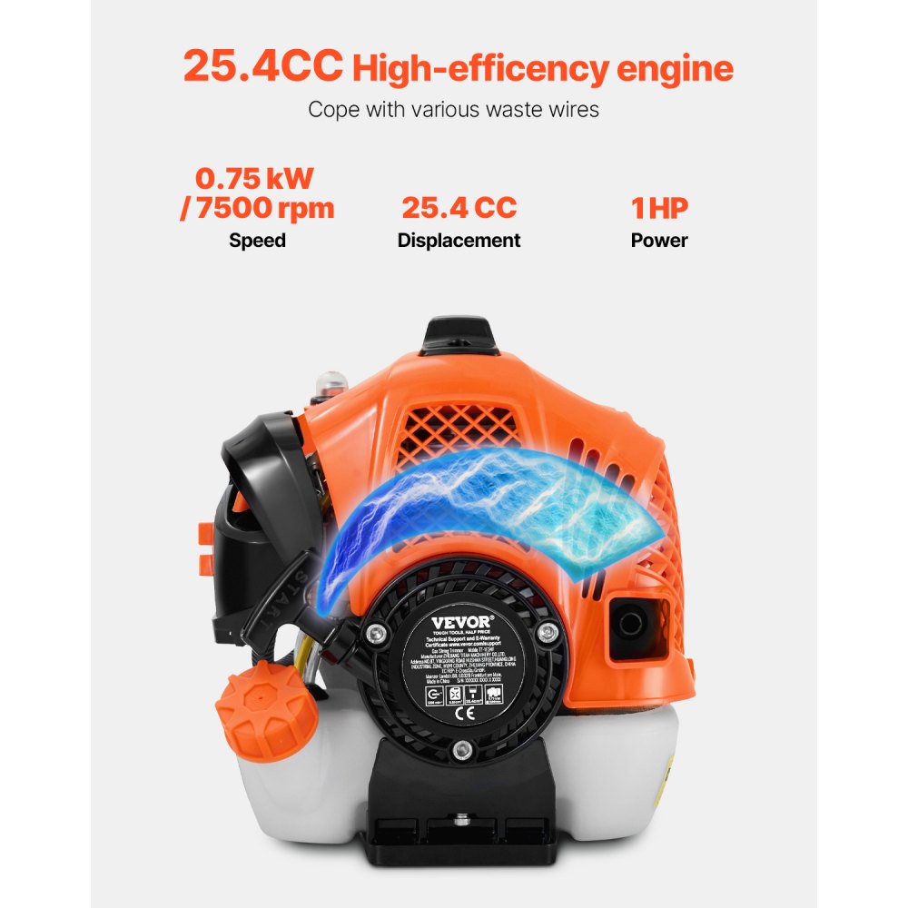 TT-1E34F - 25.4CC String Trimmer with 3T Blade & Adjustable Handle