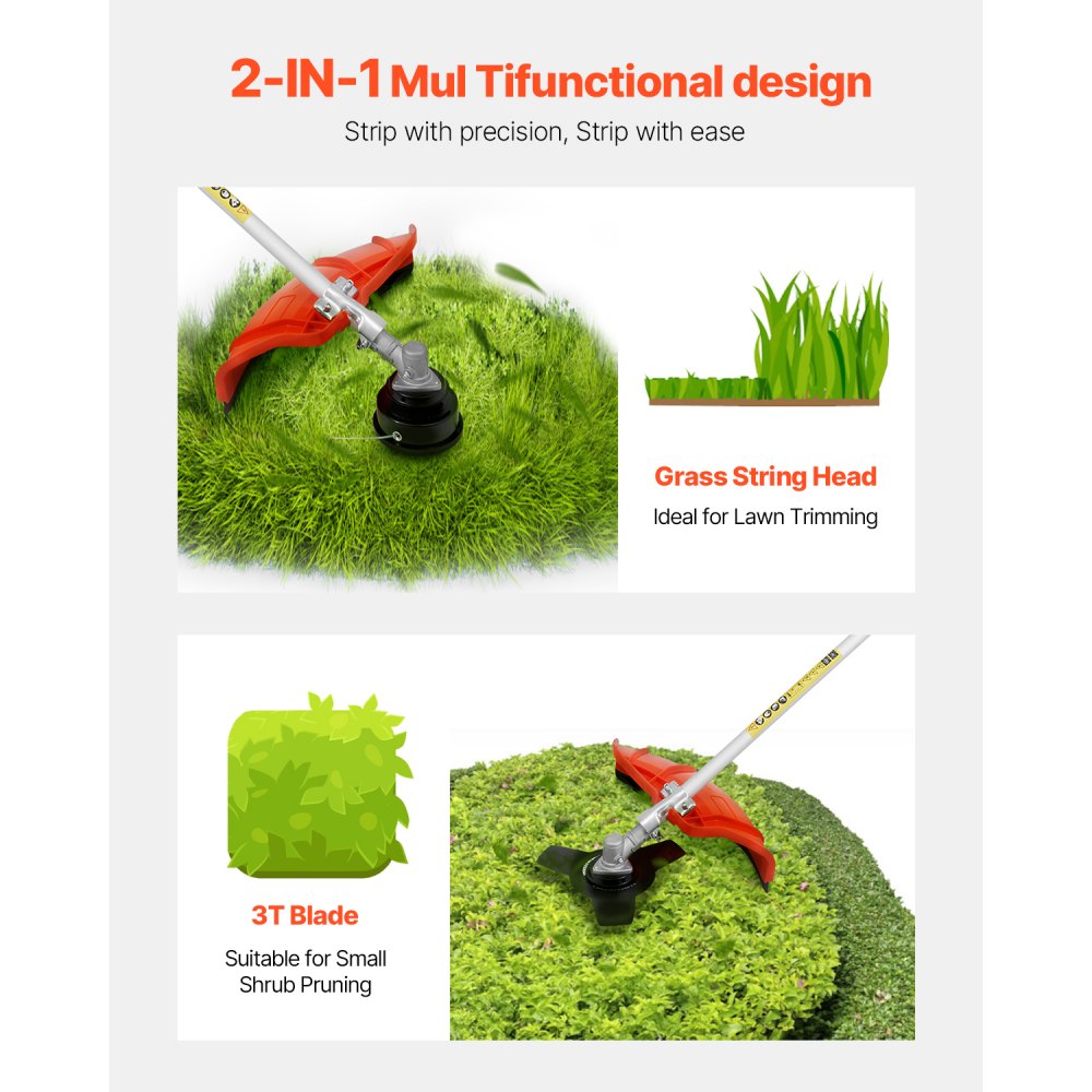 TT-1E34F - 25.4CC String Trimmer with 3T Blade & Adjustable Handle