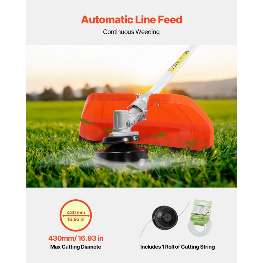 TT-1E40F-5 - 42.7CC String Trimmer with 3T Blade and Adjustable Shaft