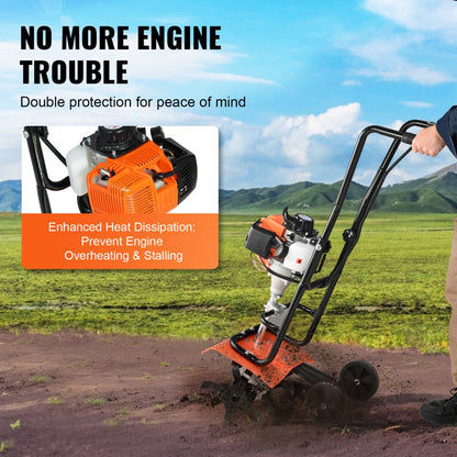 139F - 31CC VEVOR Tiller with Adjustable Tines for Easy Soil Prep